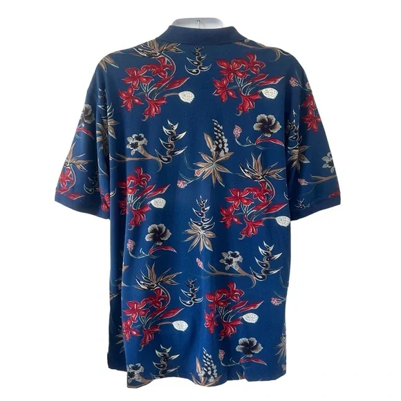 ISLAND FEVER Tropical Floral Polo Shirt Colorful Vibrant Hawaiian Sz XL - Picture 2 of 11